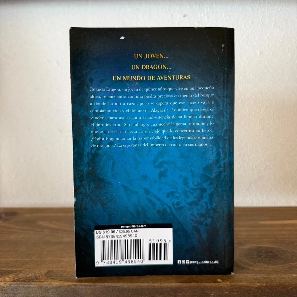 Eragon Christopher Paolini Spanish Edition‎ Paperback Libro Uno 2023
